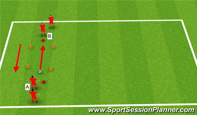 Football/Soccer Session Plan Drill (Colour): Warm-up