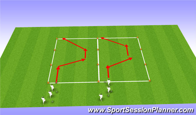 Football/Soccer Session Plan Drill (Colour): Warm-Up