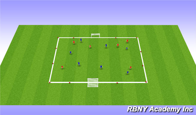 Football/Soccer Session Plan Drill (Colour): SAC Warm Up