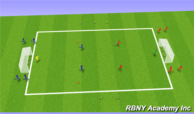 Football/Soccer Session Plan Drill (Colour): Conditioned Game