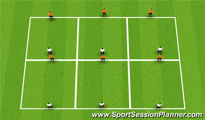 Football/Soccer Session Plan Drill (Colour): 1v1s
