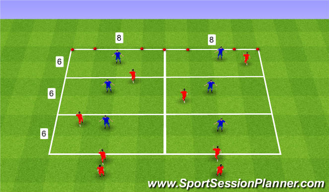 Football/Soccer Session Plan Drill (Colour): Warm Up