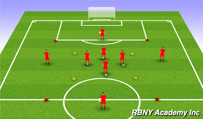 Football/Soccer Session Plan Drill (Colour): Warm up