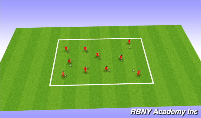 Football/Soccer Session Plan Drill (Colour): Warmup