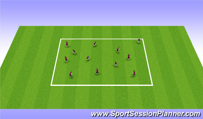 Football/Soccer Session Plan Drill (Colour): Juggling