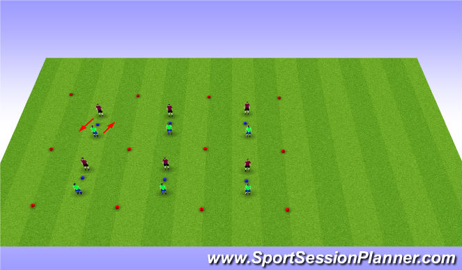 Football/Soccer Session Plan Drill (Colour): SAQ