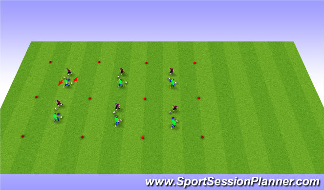 Football/Soccer Session Plan Drill (Colour): Technical