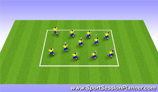 Football/Soccer Session Plan Drill (Colour): warm up