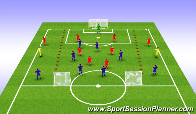 Football/Soccer Session Plan Drill (Colour): E3: SSG