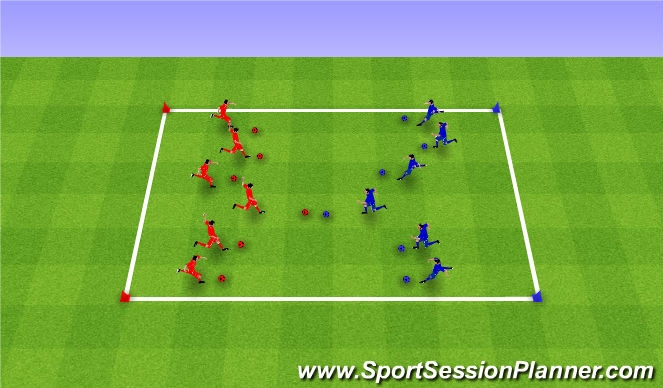 Football/Soccer Session Plan Drill (Colour): Passing Option 1