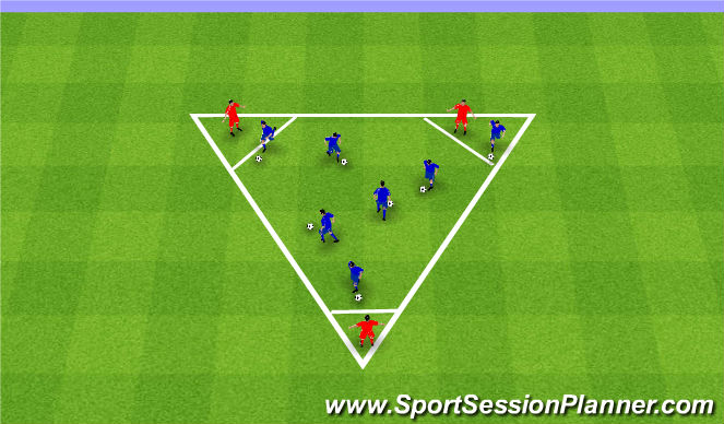 Football/Soccer Session Plan Drill (Colour): Turning Option 1