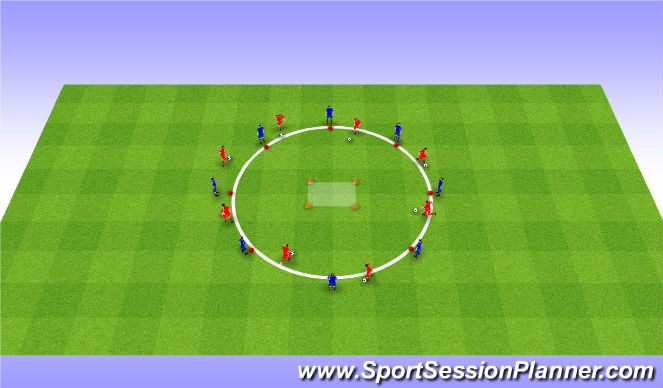 Football/Soccer Session Plan Drill (Colour): Turning Option 2