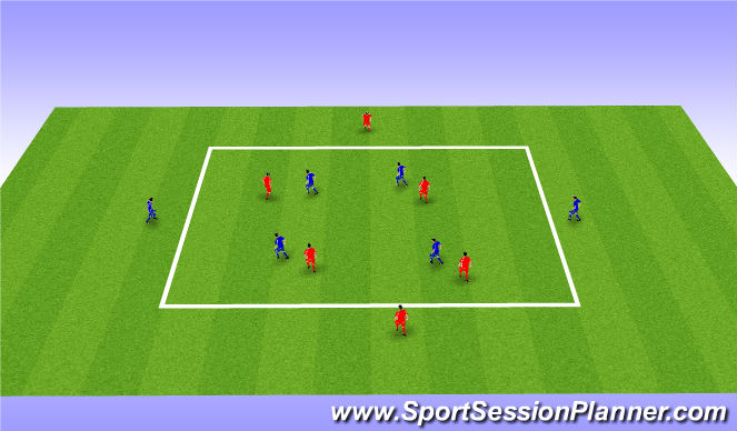 Football/Soccer Session Plan Drill (Colour): Pressing Possession