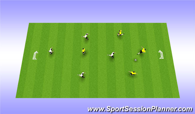 Football/Soccer Session Plan Drill (Colour): 4v4 Game