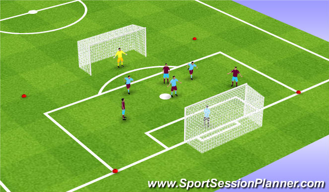Football/Soccer Session Plan Drill (Colour): Interval