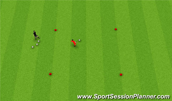 Football/Soccer Session Plan Drill (Colour): Ballwork