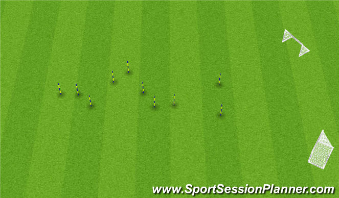 Football/Soccer Session Plan Drill (Colour): Dribbling