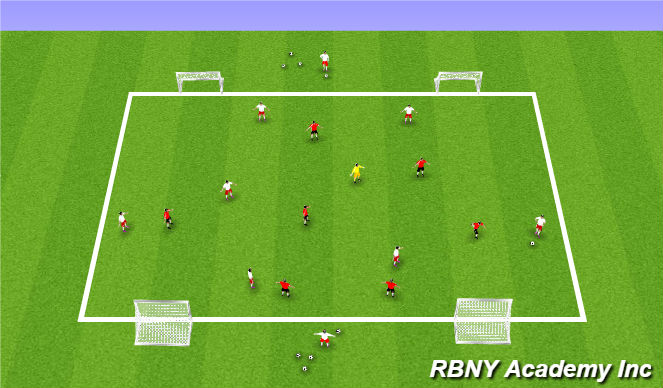 Football/Soccer Session Plan Drill (Colour): Passing and Control