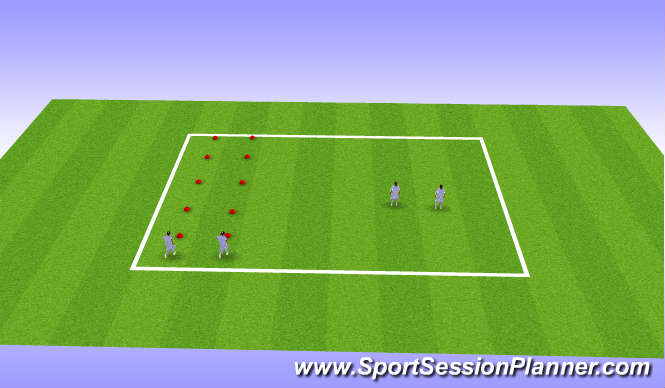 Football/Soccer Session Plan Drill (Colour): dynamic warm up