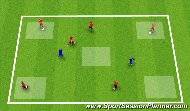 Football/Soccer Session Plan Drill (Colour): Technical