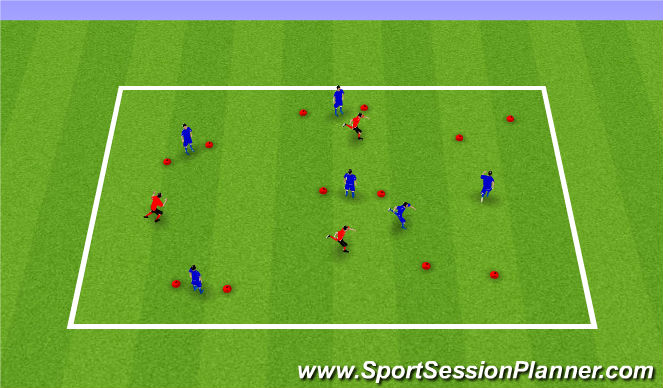 Football/Soccer Session Plan Drill (Colour): Warm Up