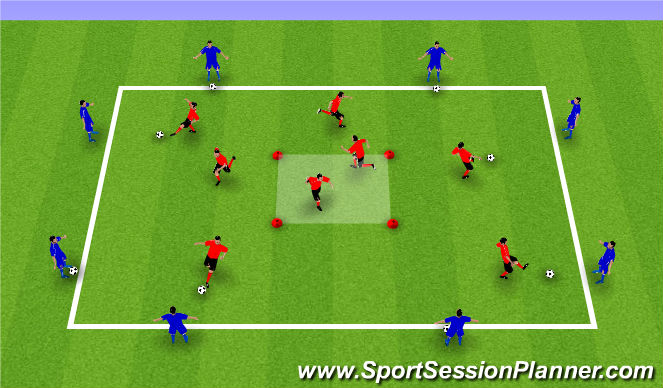Football/Soccer Session Plan Drill (Colour): Technical