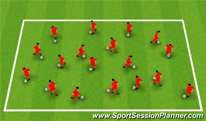 Football/Soccer Session Plan Drill (Colour): Warm-Up Cont'd