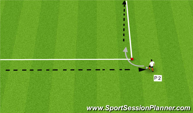 Football/Soccer Session Plan Drill (Colour): Technical Practice - Progression 2
