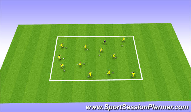 Football/Soccer Session Plan Drill (Colour): Copy the Coach