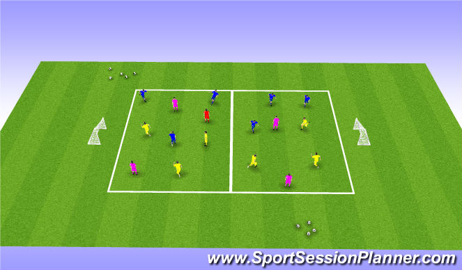Football/Soccer Session Plan Drill (Colour): Arrival Activity - Warm Up