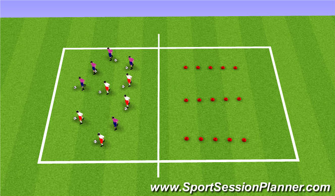 Football/Soccer Session Plan Drill (Colour): warmup