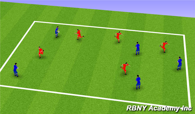 Football/Soccer Session Plan Drill (Colour): Warm up