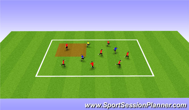 Football/Soccer Session Plan Drill (Colour): Zoo Tag