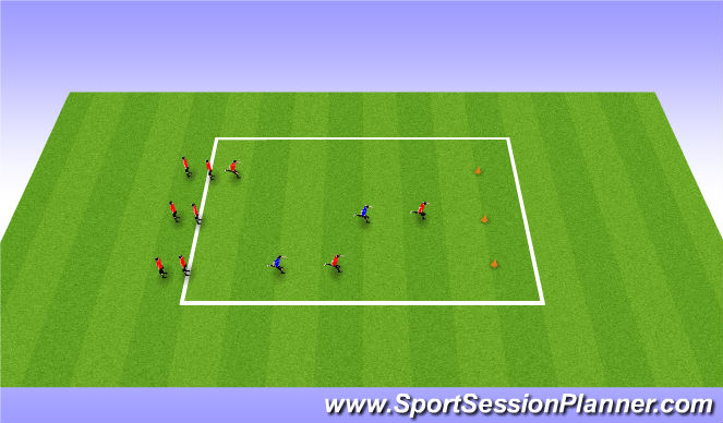 Football/Soccer Session Plan Drill (Colour): Don't Get Caught