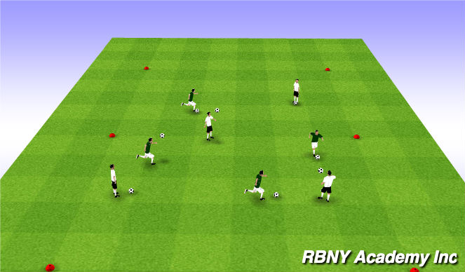 Football/Soccer Session Plan Drill (Colour): Pre-Warm Up Challenge