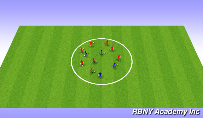 Football/Soccer Session Plan Drill (Colour): Warm-up