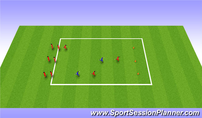 Football/Soccer Session Plan Drill (Colour): Don't Get Caught