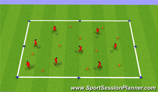 Football/Soccer Session Plan Drill (Colour): Partner Tag