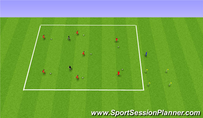 Football/Soccer Session Plan Drill (Colour): Marble Kings