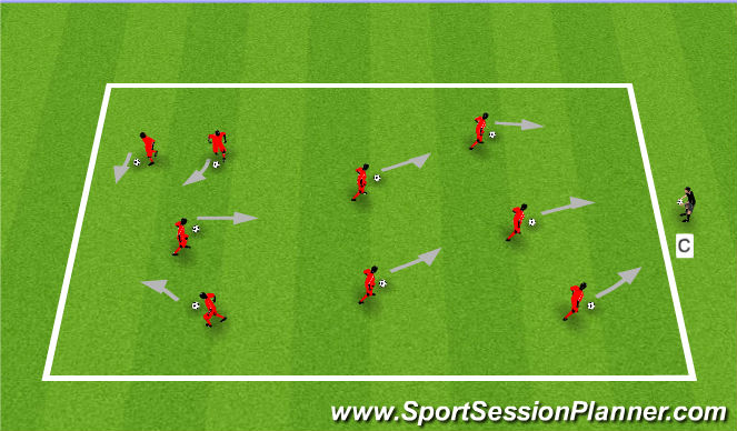 Football/Soccer Session Plan Drill (Colour): Knockout