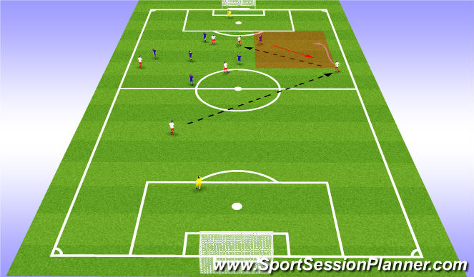 Football/Soccer Session Plan Drill (Colour): Stage 4
