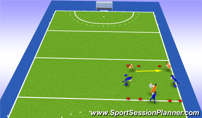 Hockey Session Plan Drill (Colour): Screen 2