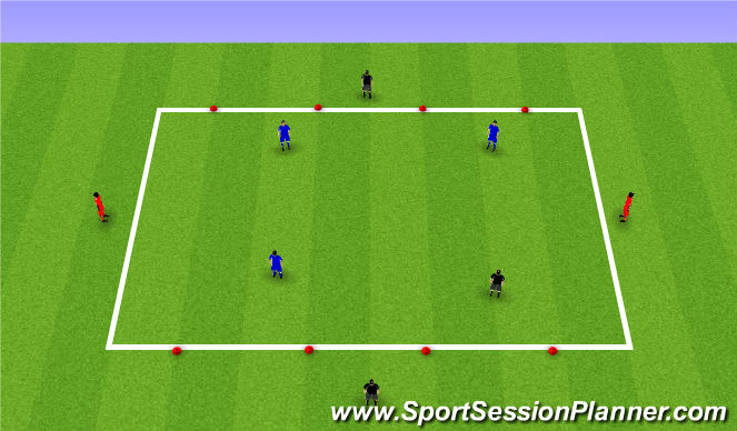 Football/Soccer Session Plan Drill (Colour): Focus On Defending