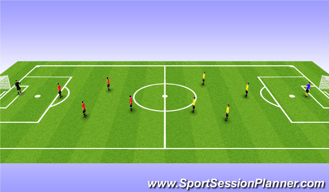 Football/Soccer Session Plan Drill (Colour): SSG - Possession