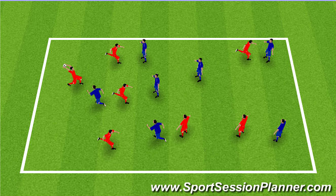 Football/Soccer Session Plan Drill (Colour): JUEGO DE ACTIVACION: Rugby
