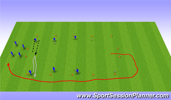 Football/Soccer Session Plan Drill (Colour): Warm Up