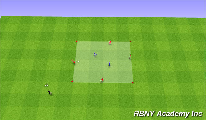 Football/Soccer Session Plan Drill (Colour): Intro - 4v2s