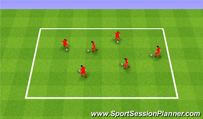 Football/Soccer Session Plan Drill (Colour): King of the ring. Wybijanie piłek.
