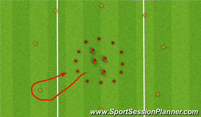 Football/Soccer Session Plan Drill (Colour): U3 - Explode