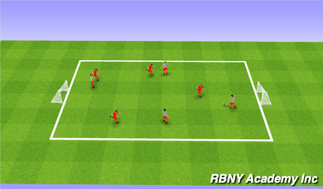 Football/Soccer Session Plan Drill (Colour): 4v4 Game